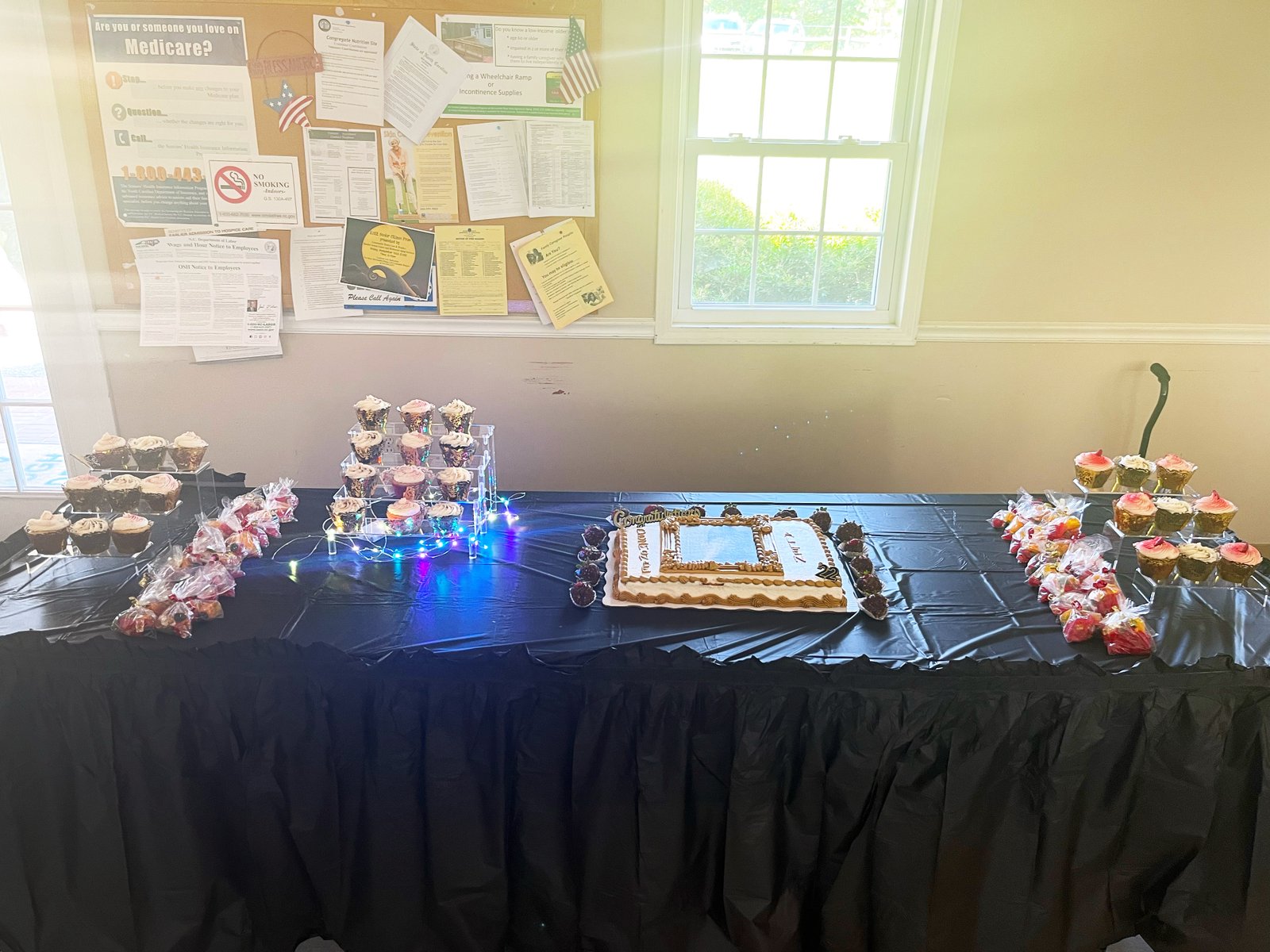Dessert table at a catering event