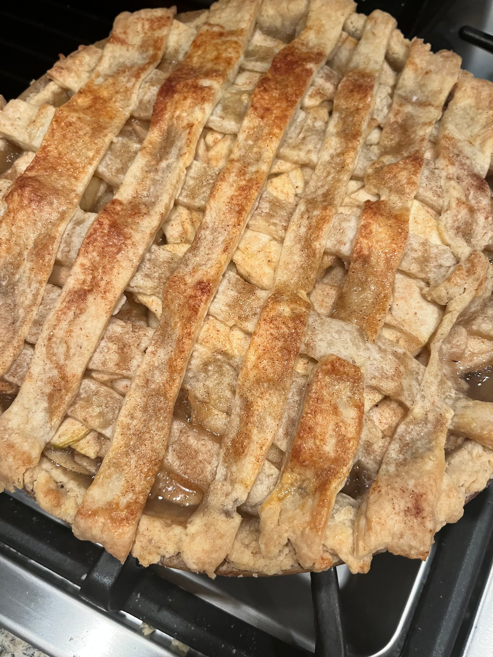Apple pie with lattice crust