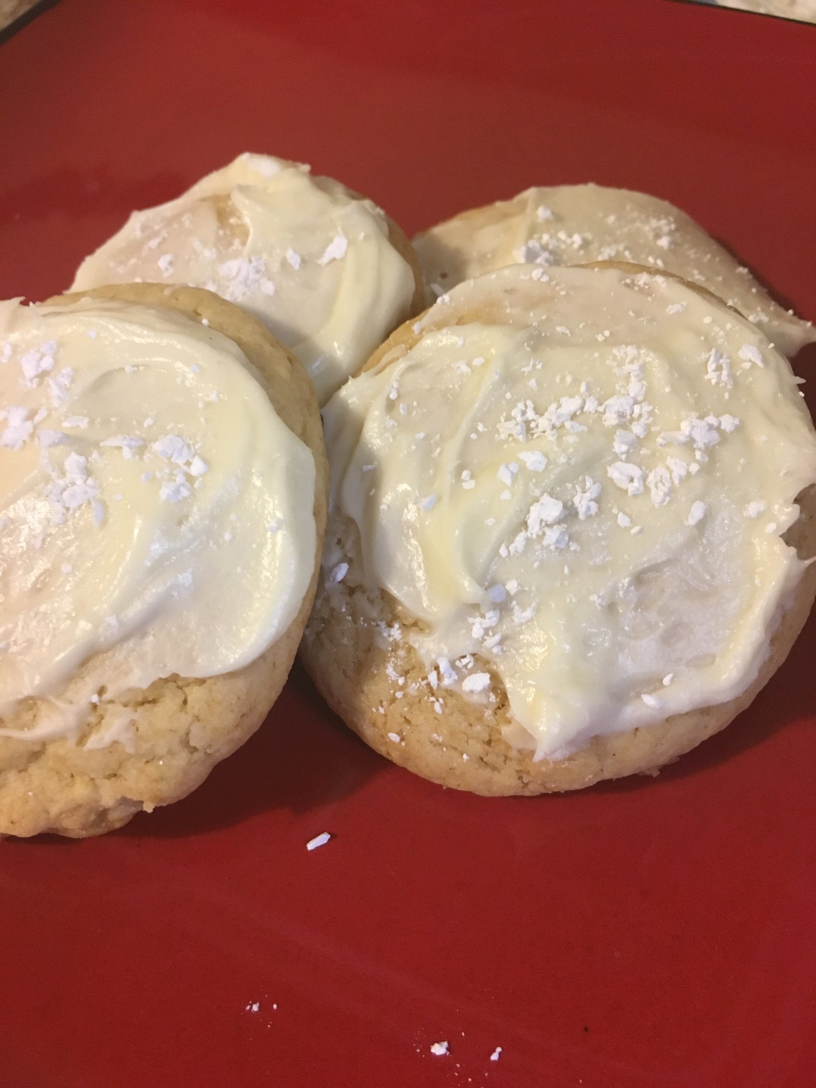 Frosted banana pudding cookies