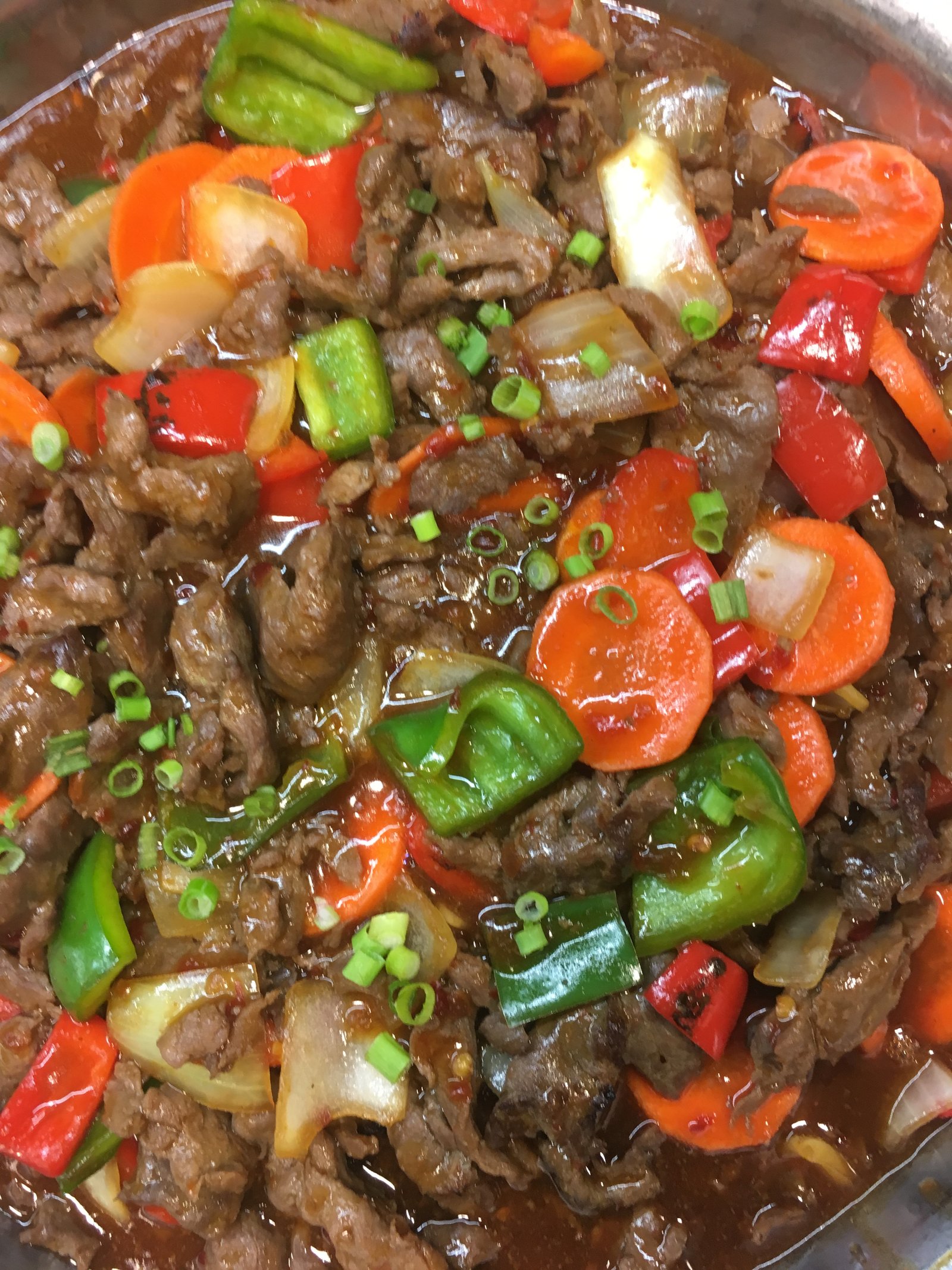Beef and pepper stir fry