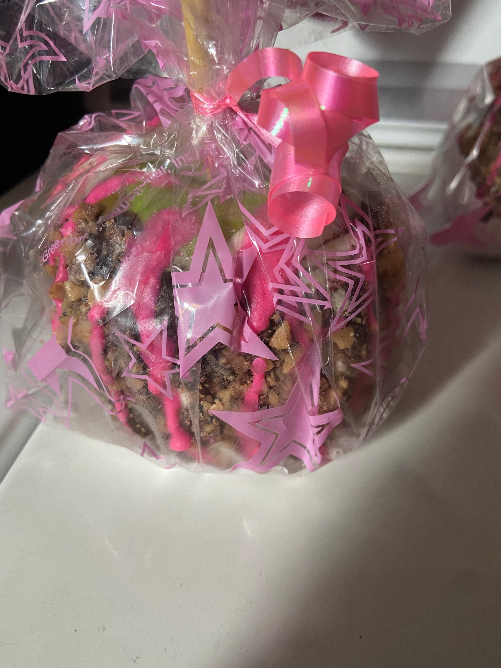 Decorated caramel apple gift