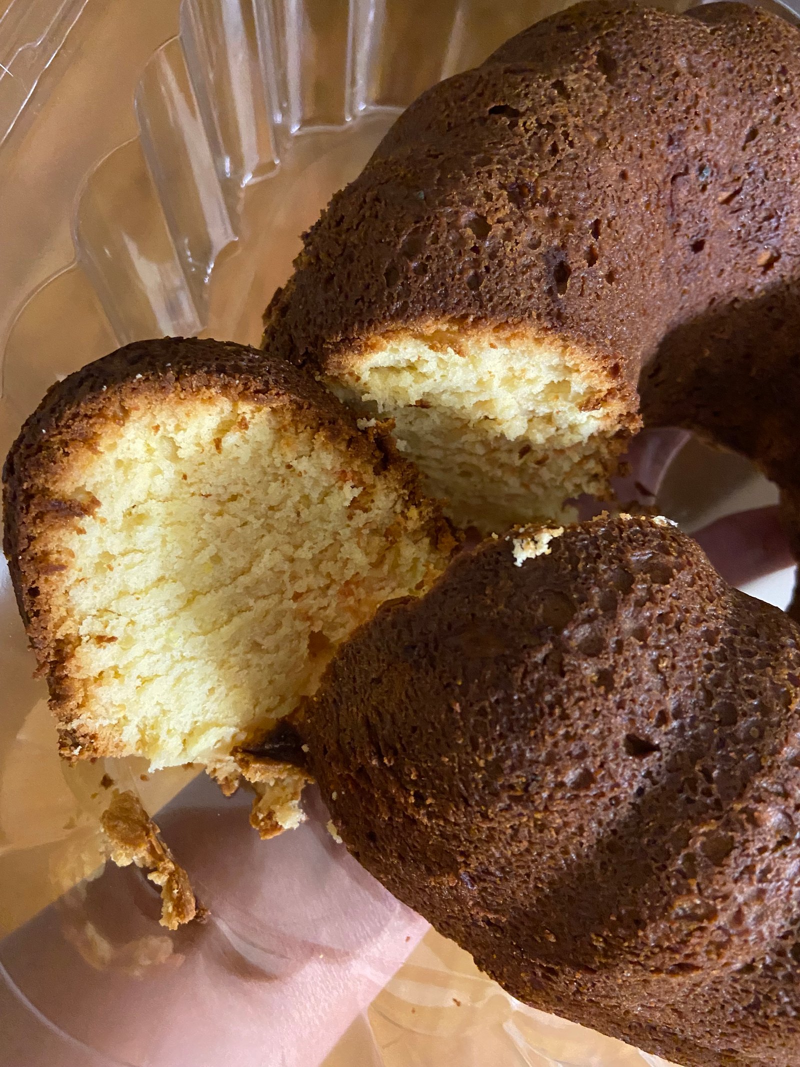Marble bundt cake, sliced